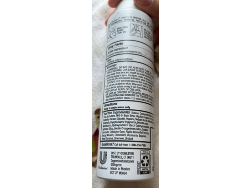 Degree Unlimited Antiperspirant Deodorant Dry Spray, Fresh, 3.8 oz/107 g