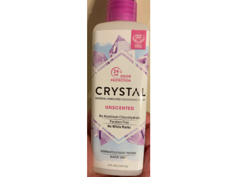Crystal Mineral Enriched Deodorant Spray, Unscented, 4 fl oz/118 mL, Pack Of 6
