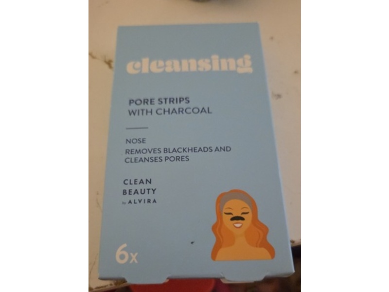 Clean Beauty By Alvira Cleansing Pore Strips, Charcoal, 6 Count