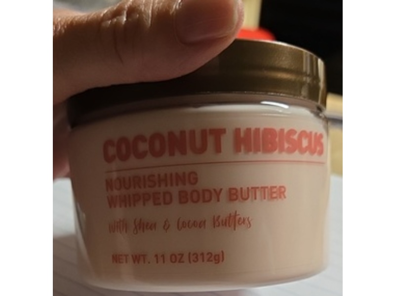 Equate Coconut Hibiscus Nourishing Whipped Body Butter, Shea & Cocoa Butter, 11 oz/312 g