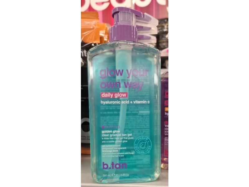 b.tan Glow Your Own Way Clear Gradual Tan Gel, Golden Glow, 20 fl oz/591 mL