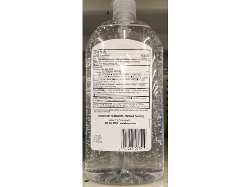 Kroger Hand Sanitizer, Original Scent, 92 fl oz/946 mL