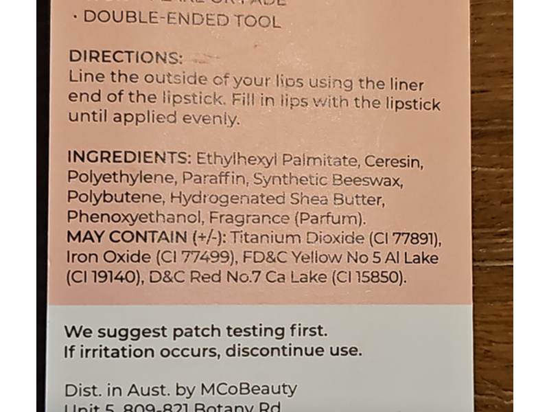 MCoBeauty Double-Ended Lipstick & Liner, Soft Rose Duo