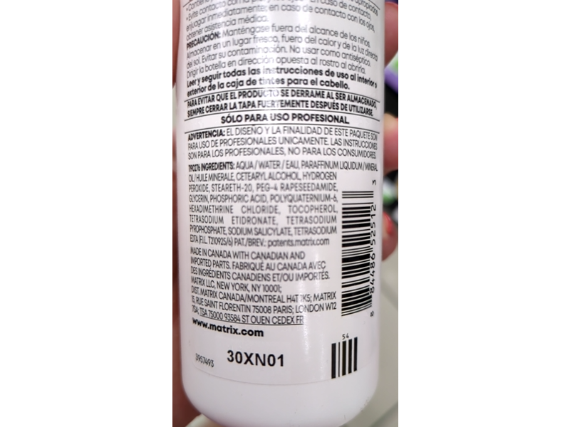 Matrix Coil Color Oil Cream Developer, 20 Volume, 8 fl oz/236 mL