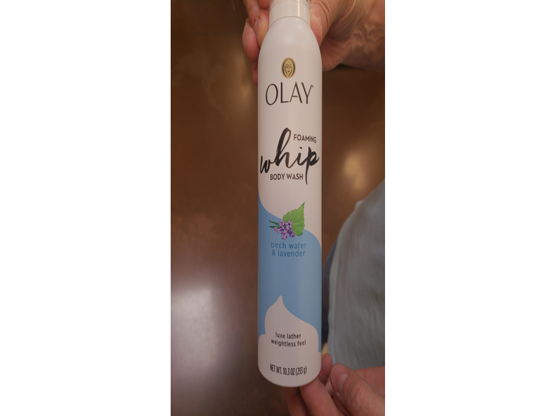 Olay Foaming Whip Body Wash, Birch Water & Lavender, 10.3 oz/293 g.