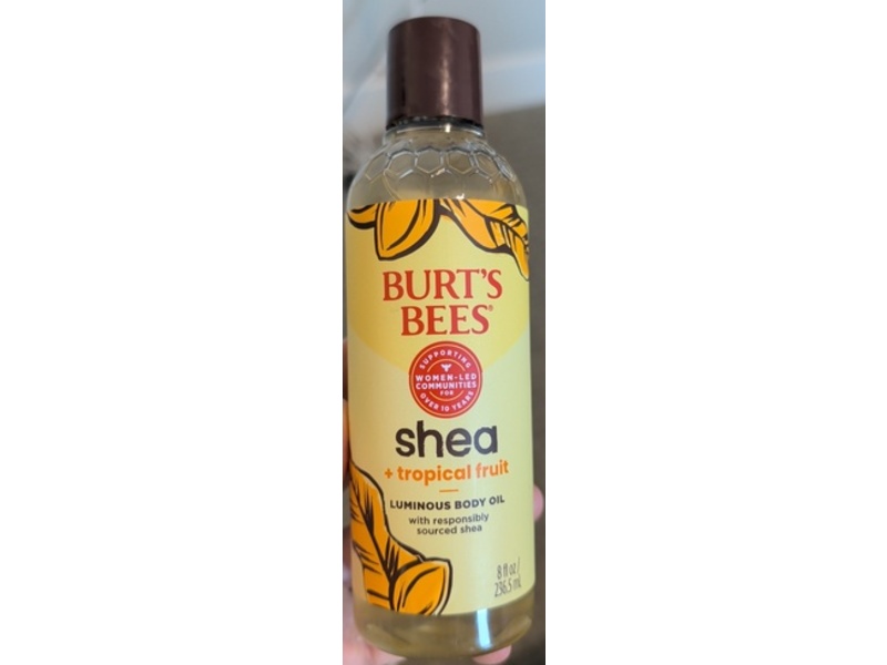 Burt's Bees Luminous Body Oil, Shea + Tropical Fruit, 8 fl oz/236.5 mL