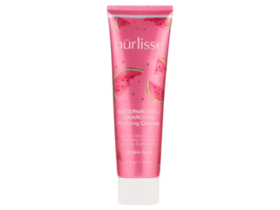 Purlisse Purifying Cleanser, Watermelon + Charcoal, 1 fl oz/30 mL