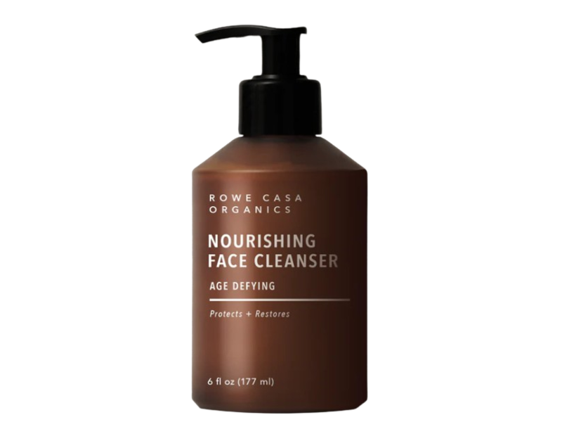 Rowe Casa Organics Age Defying Nourishing Face Cleanser, Green Tea, Papaya & Buriti Fruit Oil, 6 fl oz/177 mL