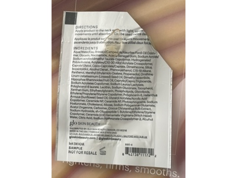 Glo Skin Beauty Bio-Renew EGF Neck Cream, 0.08 fl oz/2.3 mL