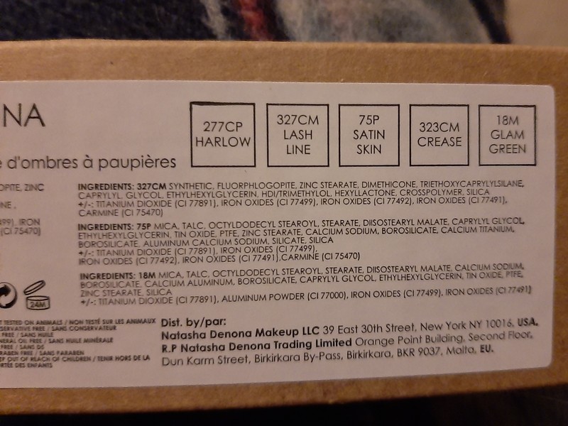 Natasha Denona Ayana 5 Eyeshadow Palette, Harlow, Lash Line, Satin Skin, Crease, Glam Green, 0.44 oz/12.5 g