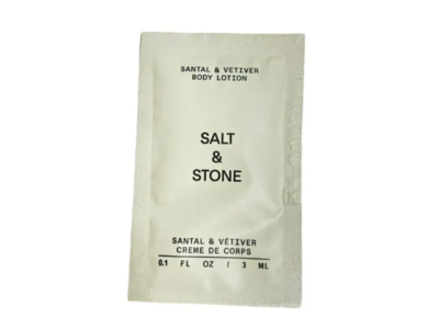 Salt & Stone Body Lotion, Santal & Vetiver, 0.1 fl oz/3 mL