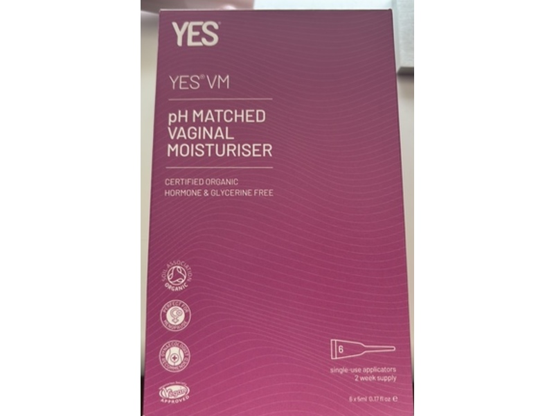 Yes pH Matched Vaginal Moisturizer, 0.17 fl oz/5 mL, Pack Of 6