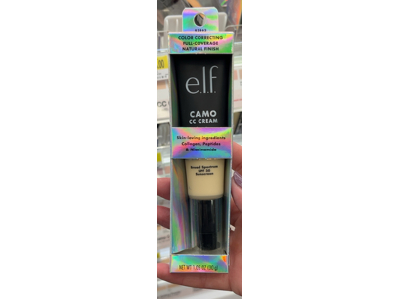 e.l.f. Camo CC Cream Sunscreen, SPF 30, Fair 100 W, 1.05 oz/30 g