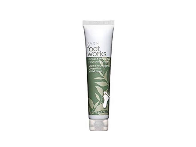 Avon Foot Works Nourishing Cream, Ginger & White Tea, 3.4 fl oz/100 mL