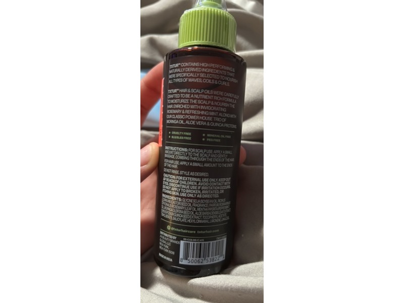 Txtur Hair & Scalp Oil, Rosemary Mint, 3.88 fl oz/115 mL