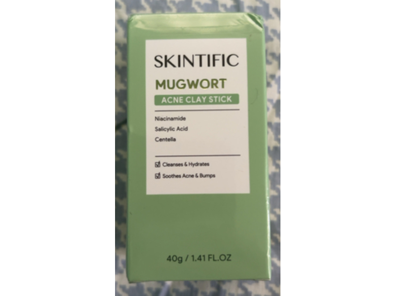Skintific Mugwort Acne Clay Stick, 1.41 fl oz/40 g
