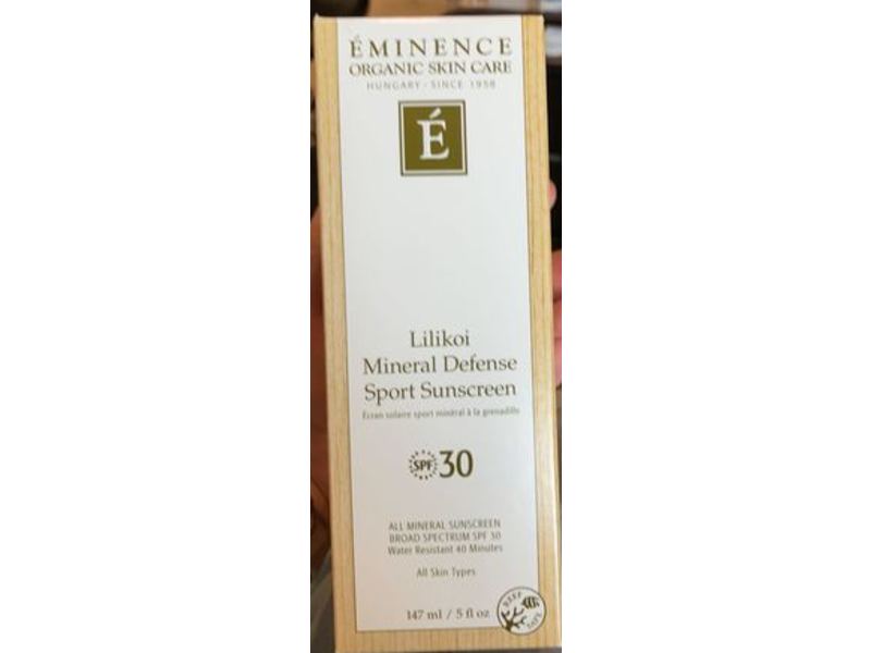 Eminence Organic Skin Care Lilikoi Mineral Defense Sport Sunscreen Spf 30, 5 fl oz / 147 ml