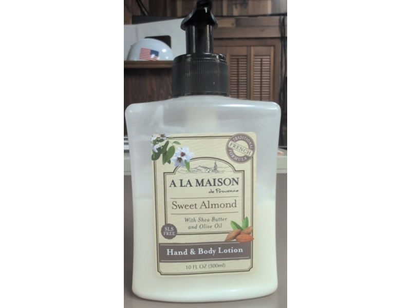 A La Maison De Provence Hand & Body Lotion, Sweet Almond, 10 fl oz/300 mL