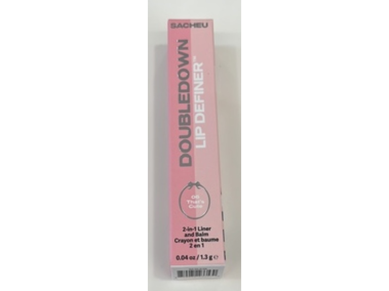 Sacheu Double Down Lip Definer 2-In-1 Lip Liner & Balm, That's Cute, 0.04 oz/1.3 g