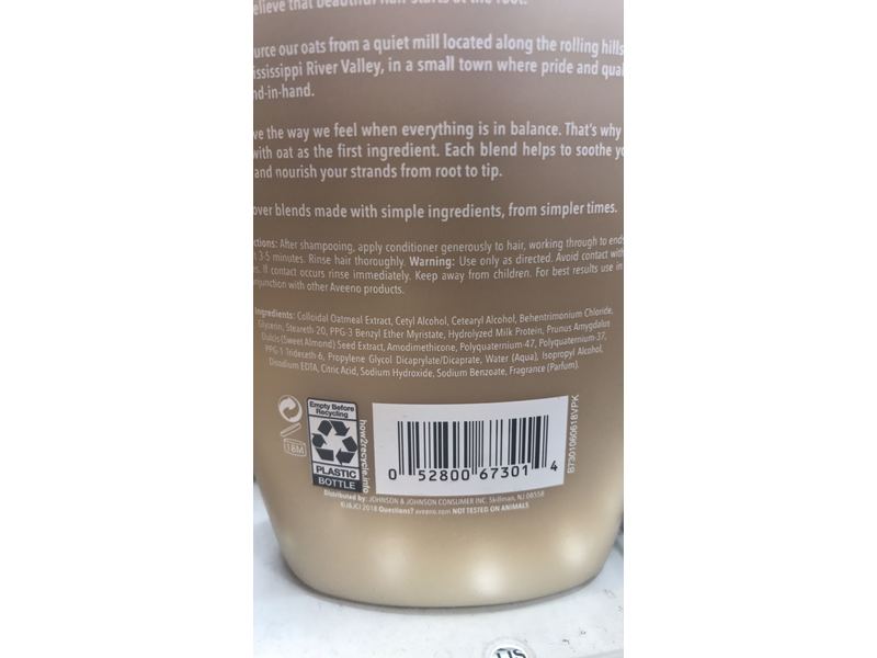 Aveeno Daily Moisture Conditioner, Oat Milk Blend, 12 fl oz/354 mL