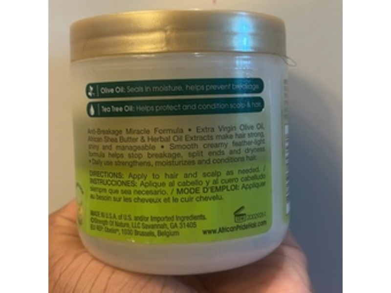 African Pride Olive Miracle Strengthening Treatment, Olive & Tea Tree, 6 oz/170 g