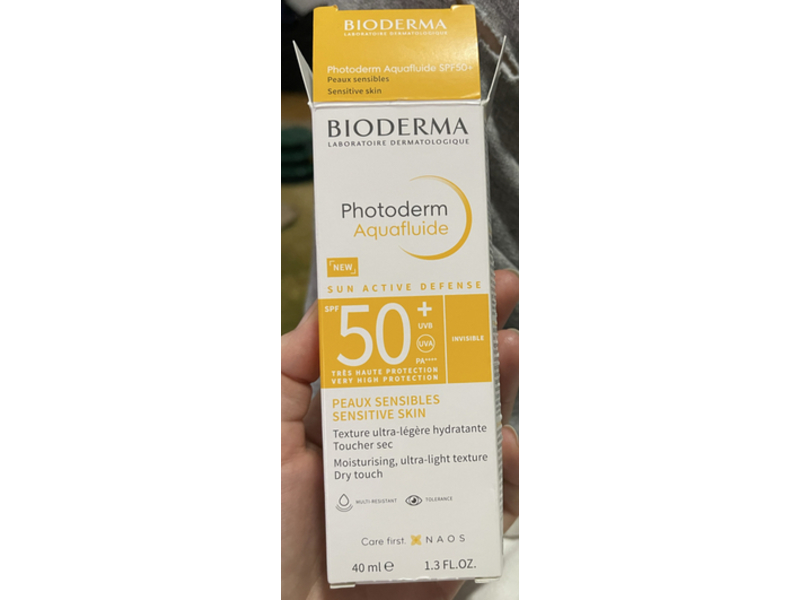 Bioderma Photoderm Aquafluide Sun Active Defense, SPF 50, Invisible, 1.3 fl oz/40 mL