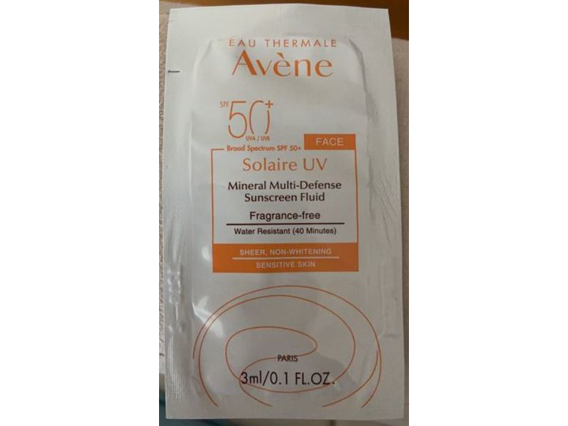 Avene Mineral Multi-Defense Sunscreen Fluid, SPF 50+, 0.1 fl oz/3 mL