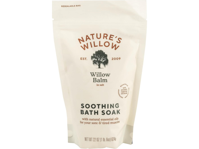 Nature's Willow Soothing Bath Soak, Willow Balm, 22 oz/624 g