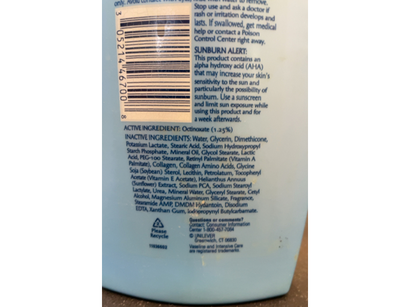 Vaseline Intensive Care Age Defying Moisture Lotion, Firming & Radiance, 17.4 fl oz/516 mL