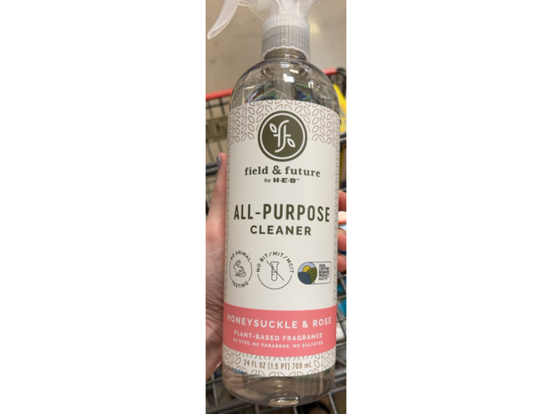 H.E.B Field & Future All - Purpose Cleaner, Honeysuckle & Rose, 24 fl oz/709 mL