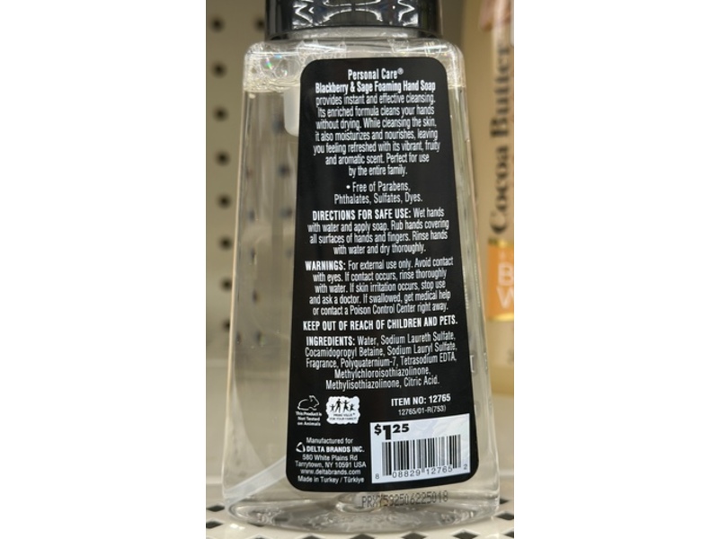 Personal Care Limited Edition Foaming Hand Soap, Black Berry & Sage, 8 fl oz/237 mL