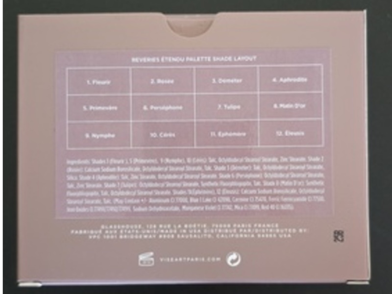 Viseart Paris Eye Shadow Palette, Reveries Extended, 0.62 oz/18 g