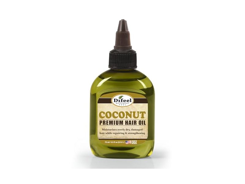 Difeel Premium Hair Oil, Coconut, 2.5 fl oz/75 mL