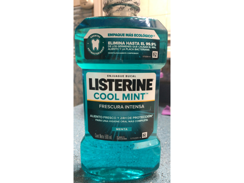 Listerine Mouthwash, Cool Mint, 500 mL