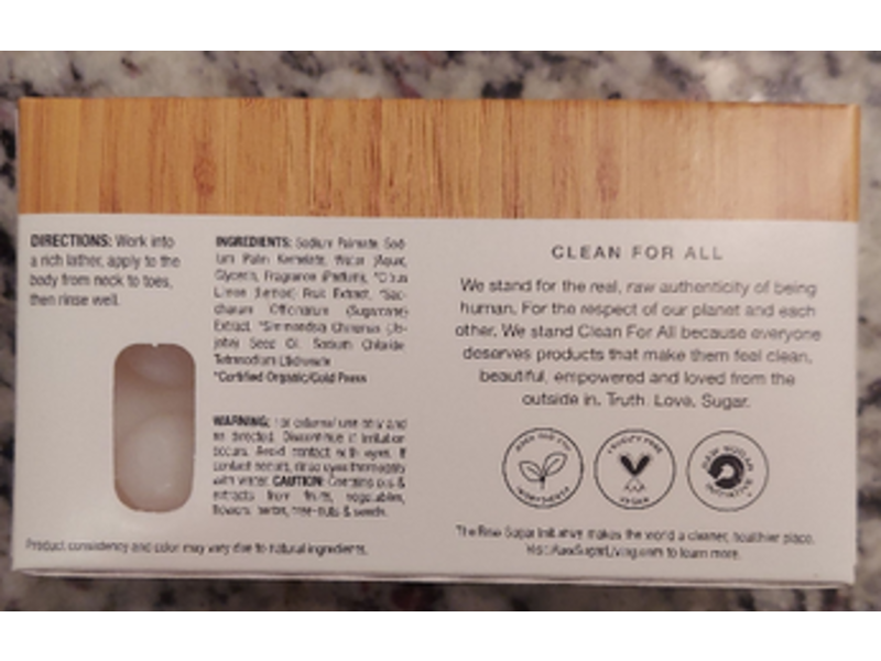 Raw Sugar Eco Body Bar Soap, Lemon Sugar, 5 oz/142 g