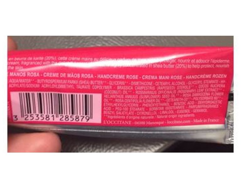 L'occitane Hand Cream, Wonderful Rose, 1 oz/30 mL