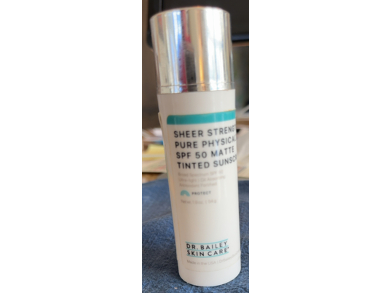 Dr. Bailey Skin Care Sheer Strength Pure Physical Matte Tinted Creme, SPF 50, 1.9 oz/54 g