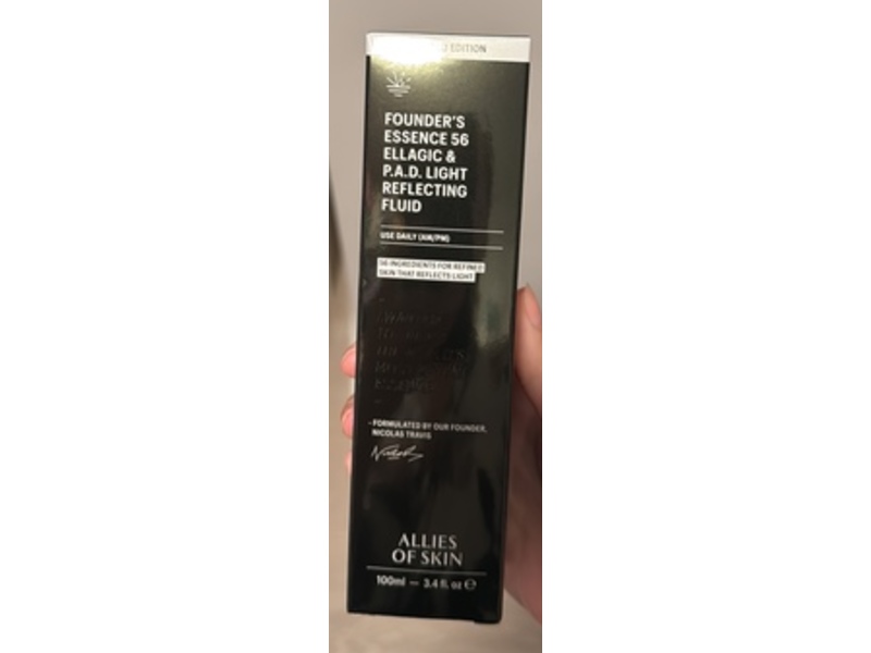 Allies of Skin Founder's Essence 56 Ellagic & P.A.D. Light Reflecting Fluid, 3.4 fl oz/100 mL