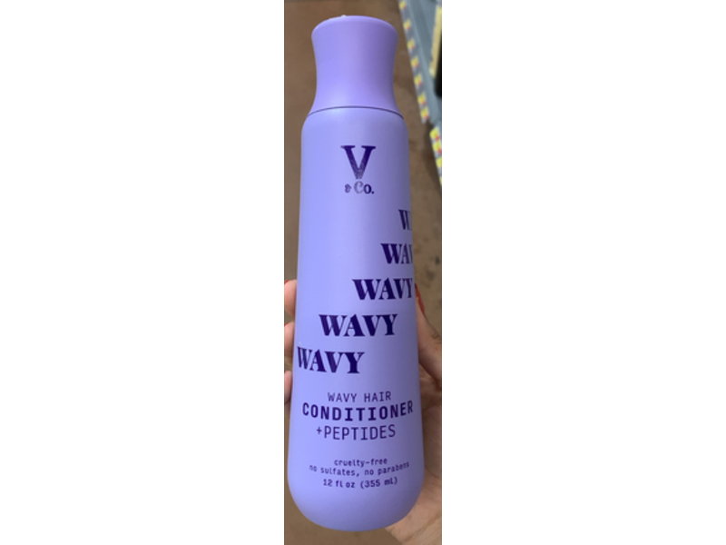 V&Co. Beauty Wavy Hair Conditioner, +Peptide, 12 fl oz/355 mL