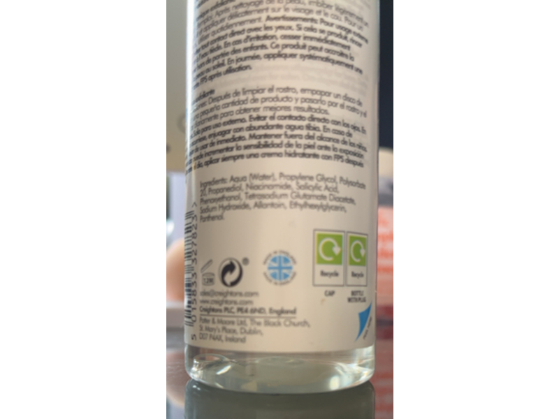 Creightons Expoliating Tonic, Salicylic Acid + Niacinamide, 7.03 fl oz/200 mL