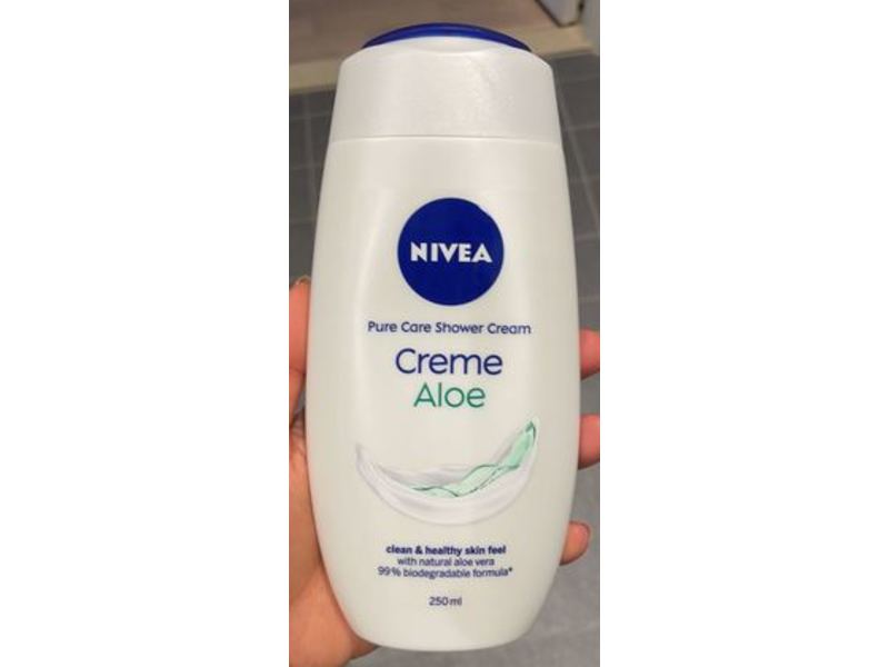 Nivea Pure Care Shower Cream, Aloe, 250 mL