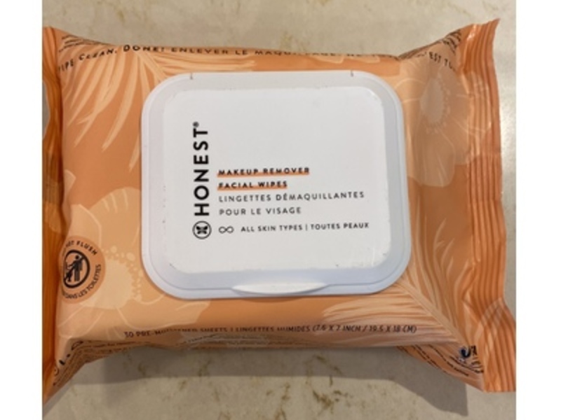 Honest Beauty Makeup Remover Facial Wipes, 30 Count