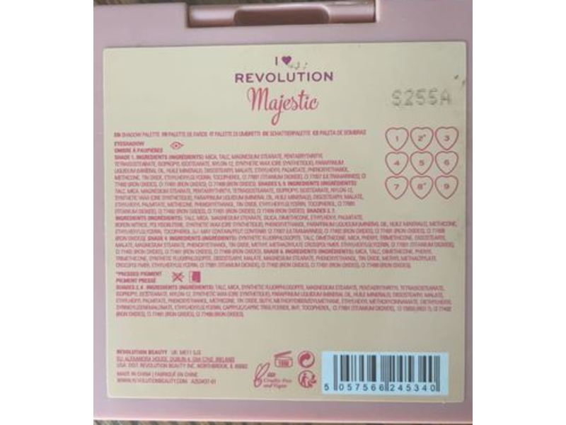 I Heart Revolution Heartbreakers Eyeshadow Palette, Majestic, 9*0.01 oz/0.55 g