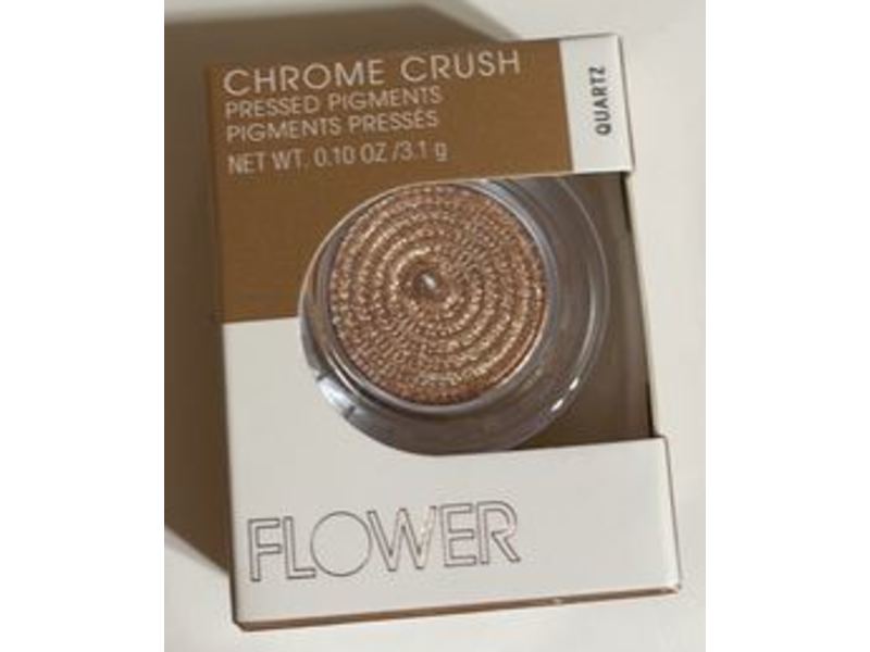 Flower Chrome Crush Pressed Pigments, Quartz, 0.10 oz/3.1 g