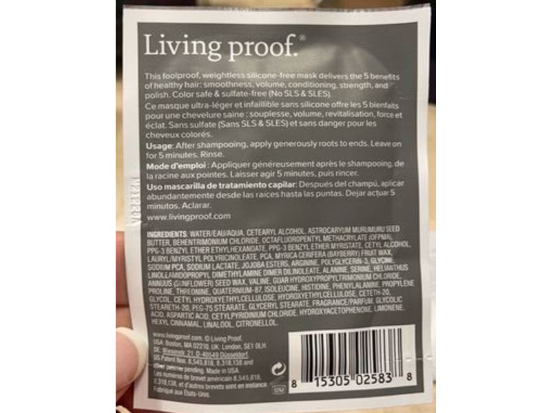 Living Proof Perfect Hair Day Weightless Hair Mask, 0.33 fl oz/10 mL