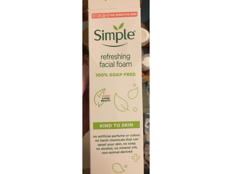 Simple Refreshing Facial Foam, Kind To Skin, 150 mL