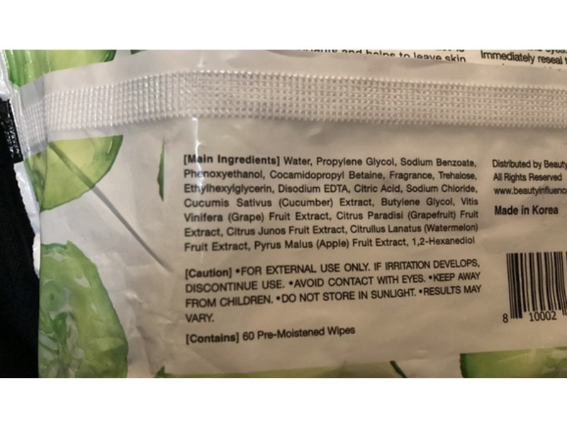 Yesul Facial Cleansing Wipes, Cucumber, 60 Count