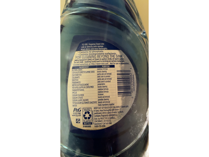 Dawn Ultra Platinum Grease Cleaning, Lemon Burst Scent, 32.7 fl oz/967 mL