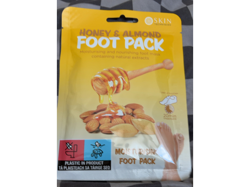 Skin Moisturising & Nourishing Foot Mask, Honey + Almond, 28 mL