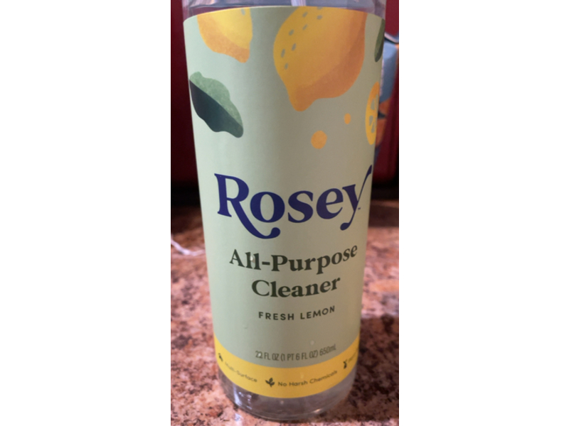 Rosey, All - Purpose Cleaner, Fresh Lemon, 22 fl oz/650 mL